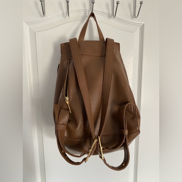 Brown Matt & Nat vegan leather backpack - Picture 2 of 12